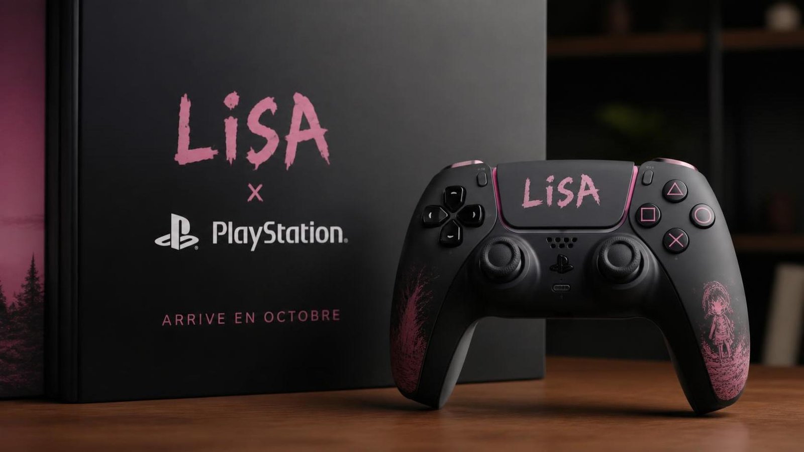 Illustration éditoriale de Lisa x PlayStation arrive en octobre avec manette DualSense édition limitée