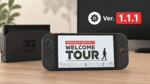 Illustration éditoriale de Nintendo Switch 2 Welcome Tour Updated To Ver. 1.1.1, Here Are The Patch Notes