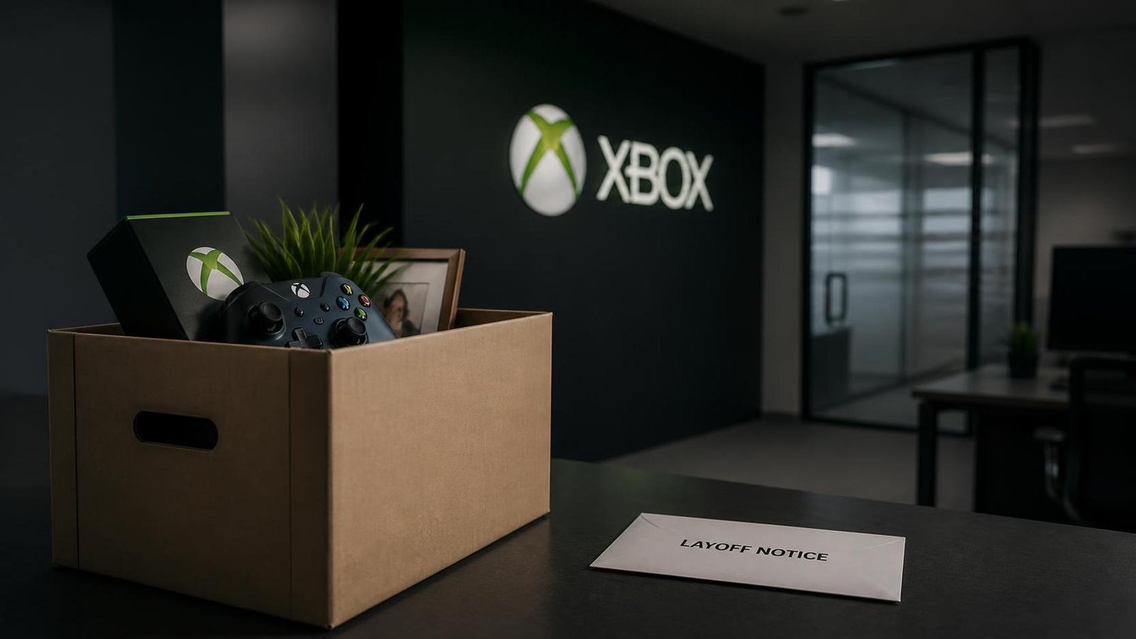 Illustration éditoriale de Xbox Is Reportedly Expected To Fall Short Of 3,200 Layoffs