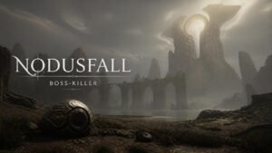 Illustration éditoriale de Nodusfall se distingue d’Elden Ring et Monster Hunter, boss-killer F2P