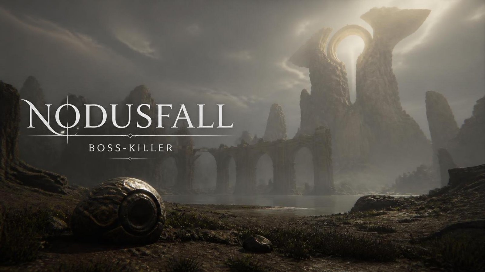 Illustration éditoriale de Nodusfall se distingue d’Elden Ring et Monster Hunter, boss-killer F2P