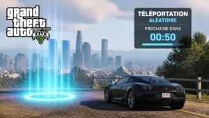 Illustration éditoriale de GTA 5 : défi téléportations aléatoires toutes les 50s