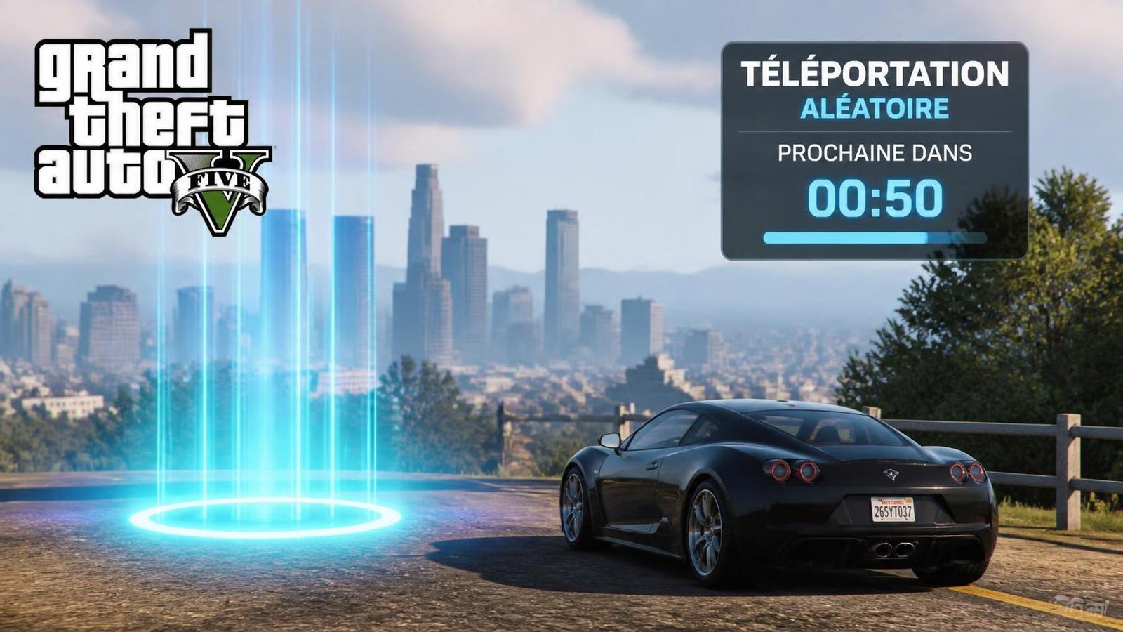 Illustration éditoriale de GTA 5 : défi téléportations aléatoires toutes les 50s