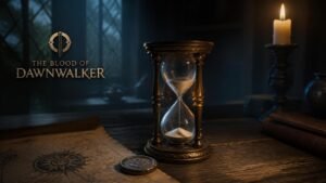 Illustration éditoriale de The Blood of Dawnwalker: le studio défend un limiteur de temps adouci, pas de mode réglable