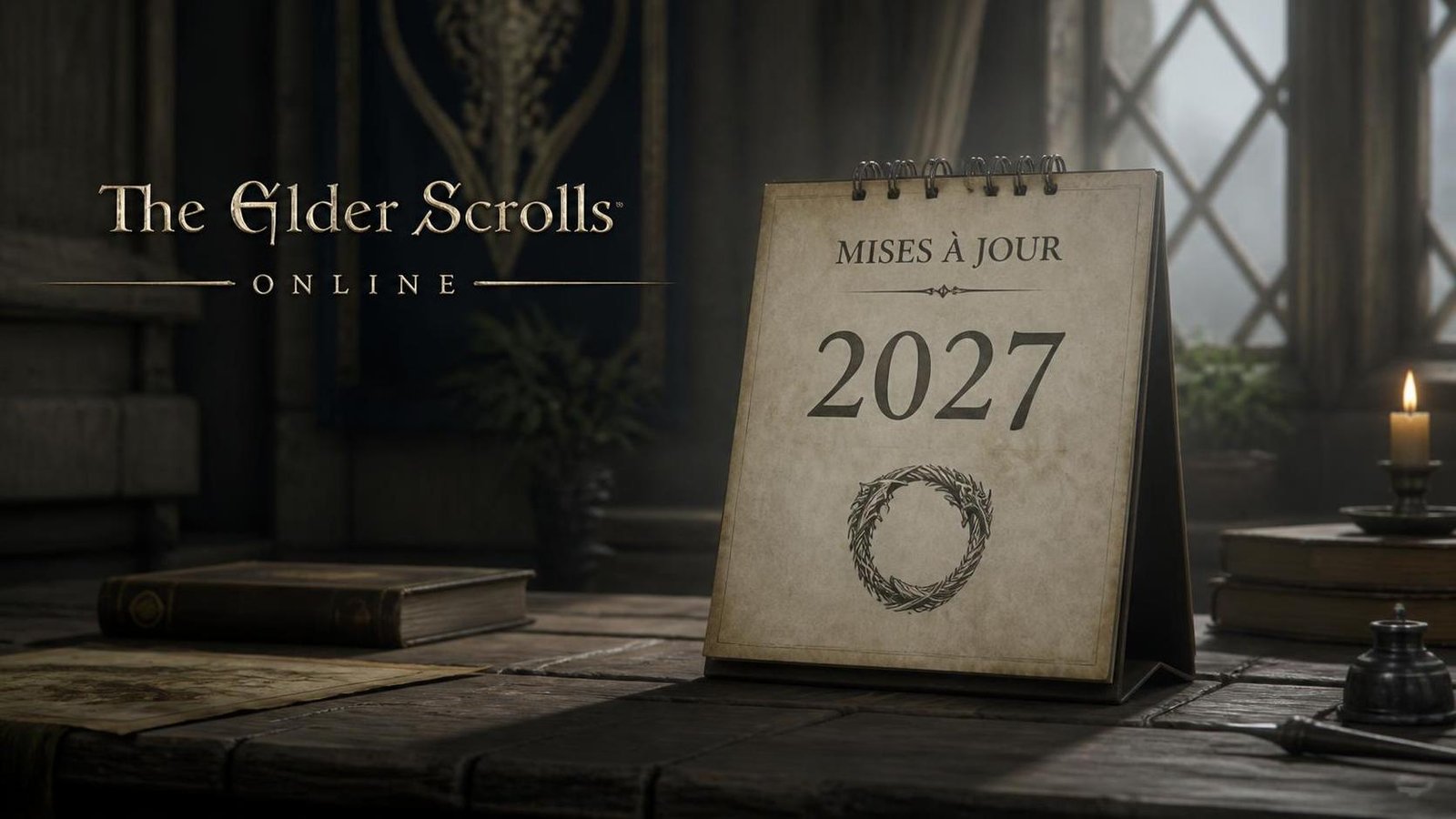 Illustration éditoriale de The Elder Scrolls Online reporte des mises à jour à 2027