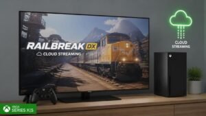 Illustration éditoriale de Railbreak DX sort sur Xbox Series X|S avec Cloud Streaming