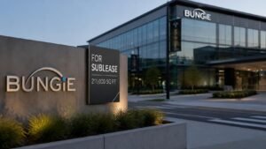 Illustration éditoriale de Bungie subloue son siège de 211 000 pi² après expansion 2021