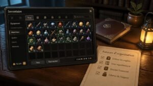 Illustration éditoriale de Confession Time: inventaire MMO en désordre, astuces d’organisation