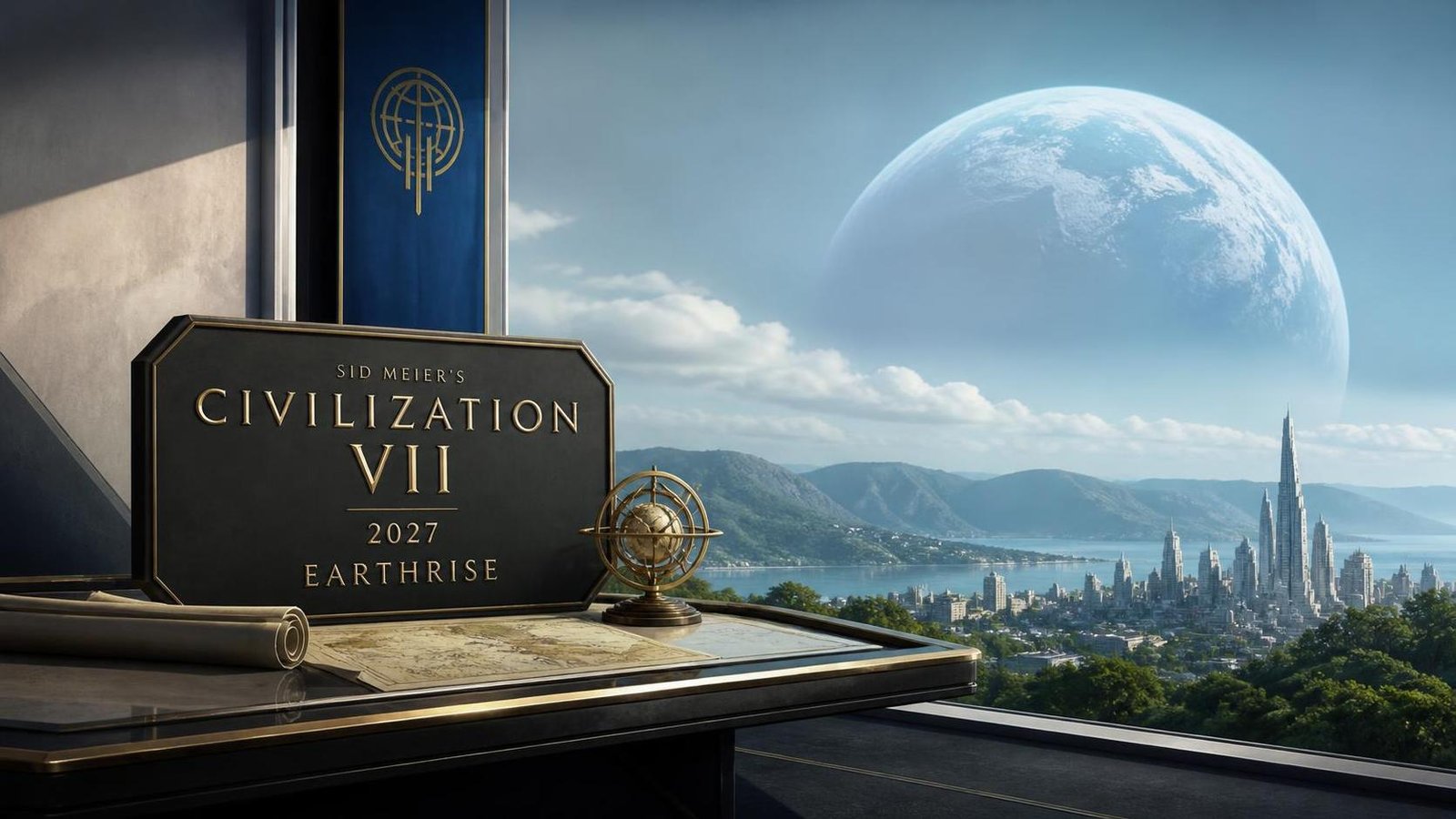 Illustration éditoriale de Civilization 7 : l’ère atomique en 2027, Earthrise annoncé