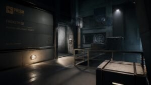 Illustration éditoriale de Deficit mélange Deus Ex et Butcher Bay, immersive sim prometteur malgré une infiltration perfectible