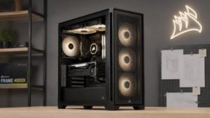 Illustration éditoriale de Corsair Frame 4000X : boîtier PC ultra personnalisable, mais des doutes subsistent
