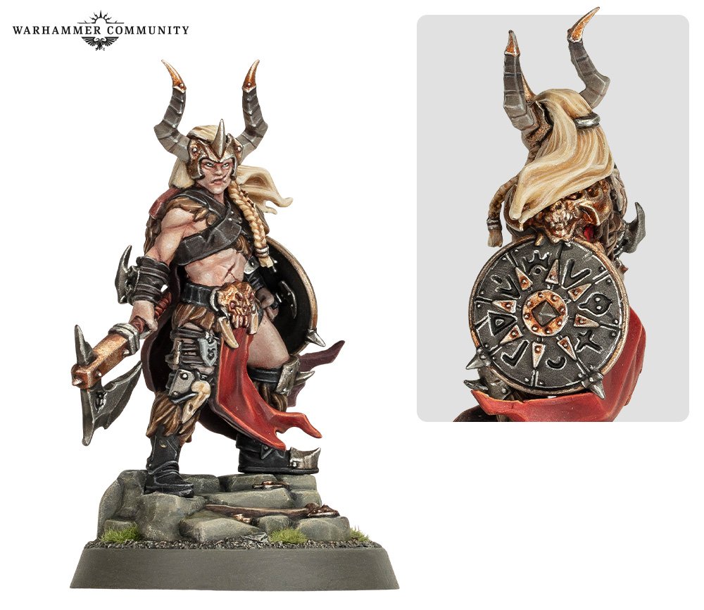 Games Workshop dévoile Serment Honoré, la figurine du Warhammer Day 2026 : une Darkoath Warqueen pour Age of Sigmar, riche en détails et pensée pour la peinture.