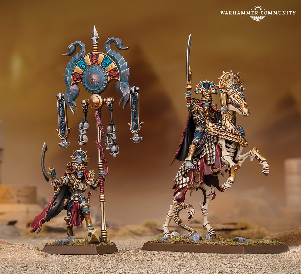 Games Workshop dévoile la conception des nouveaux Rois des Tombes : squelettes modernisés, montage simplifié, nouveaux chars, décalcomanies et détails de Nehekhara.