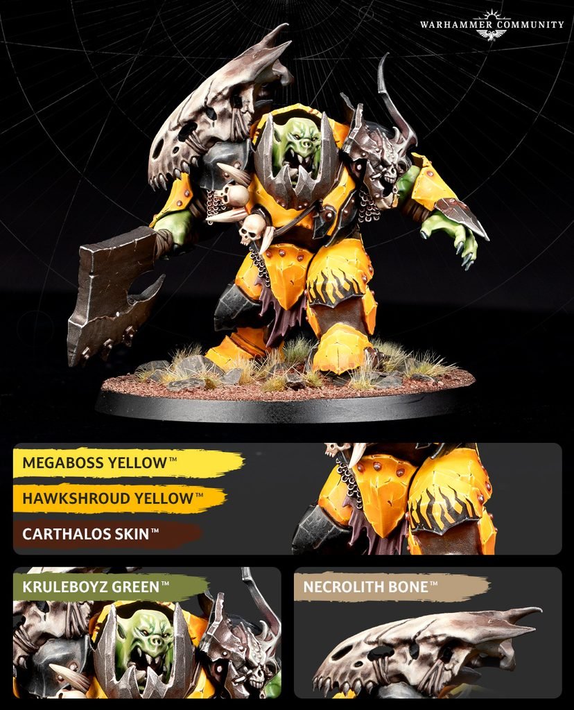 ’Eavy Metal teste les jaunes Warhammer Tone Pro sur un Megaboss Ironjawz et un Imperial Fist. Découvrez les recettes Megaboss Yellow et Hawkshroud Yellow.