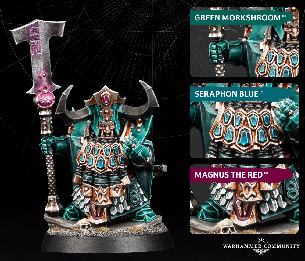 ’Eavy Metal teste les verts Warhammer Tone Pro sur un Salamanders et un War Despot. Découvrez les recettes Lustria Green, Green Morkshroom et Seraphon Blue.