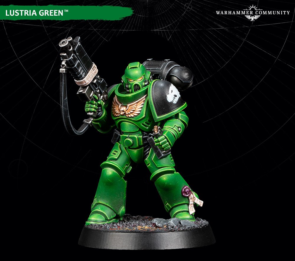 ’Eavy Metal teste les verts Warhammer Tone Pro sur un Salamanders et un War Despot. Découvrez les recettes Lustria Green, Green Morkshroom et Seraphon Blue.
