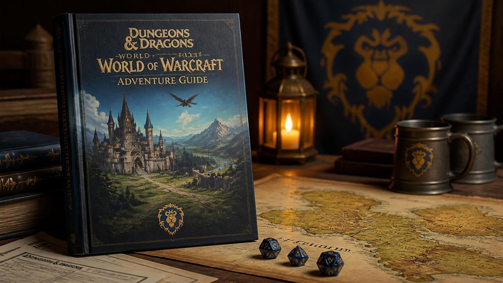 Illustration éditoriale de Dungeons & Dragons: World of Warcraft adapte Azeroth au JdR, sortie le 12 novembre