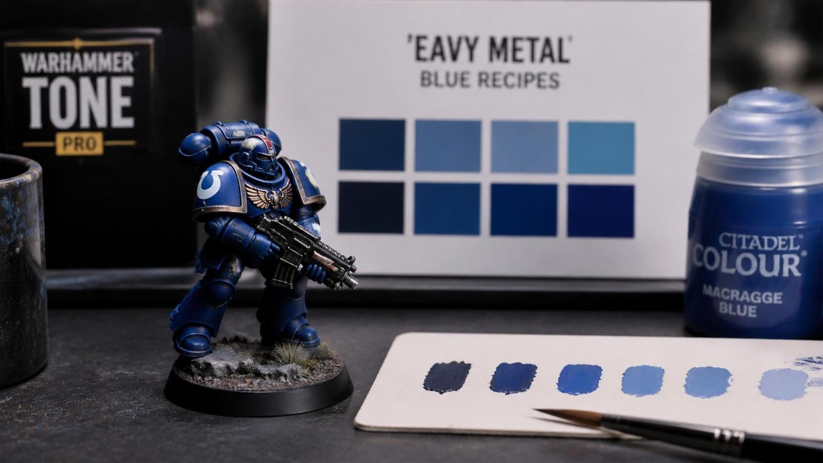 Illustration éditoriale de Warhammer Tone Pro : ’Eavy Metal dévoile des recettes de bleus