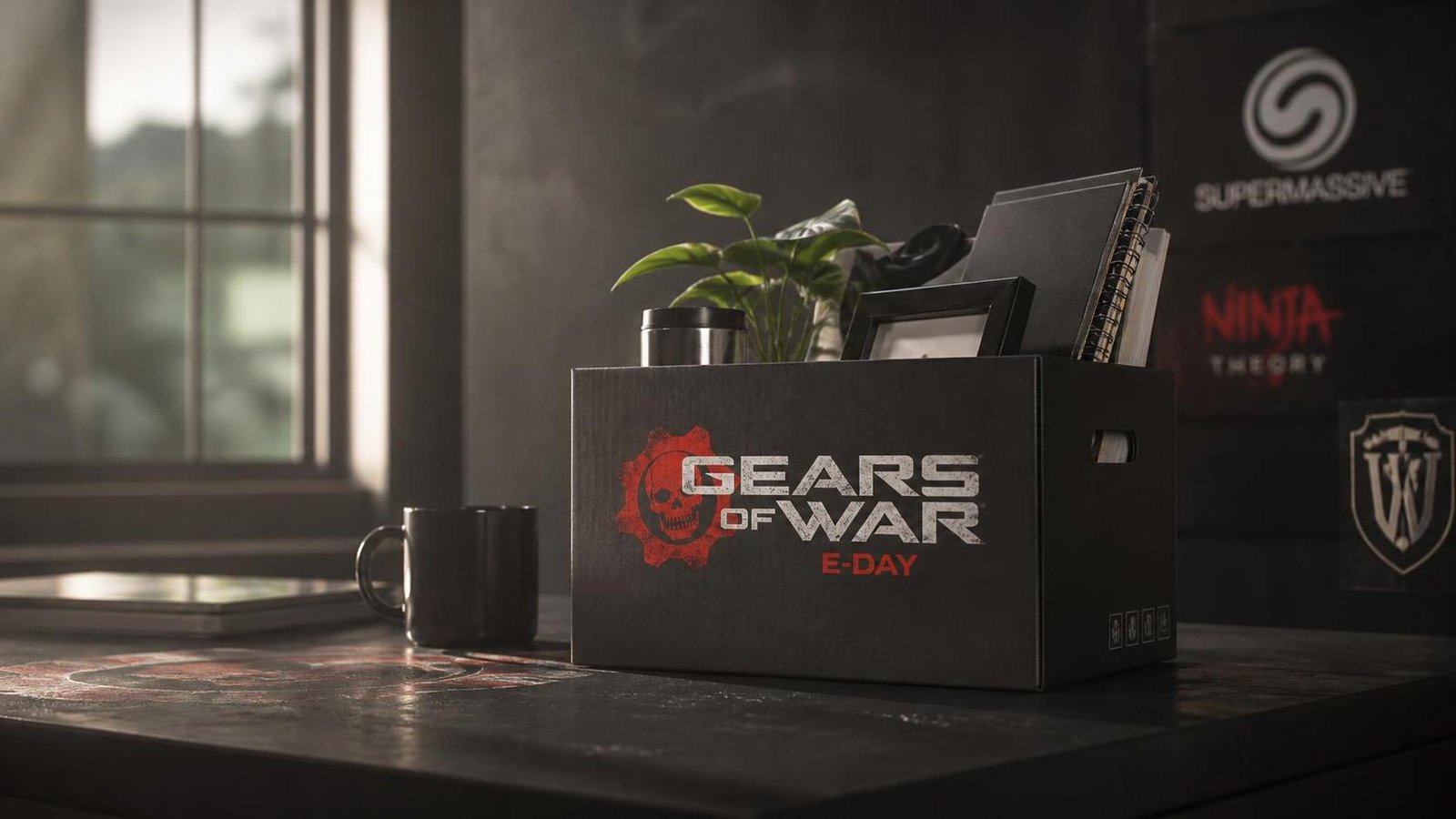Illustration éditoriale de Gears of War: E-Day licenciements, Supermassive et Ninja Theory touchés, alerte Warhorse