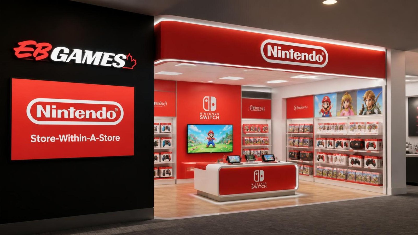 Illustration éditoriale de EB Games Is Opening North America's First-Ever Nintendo "Store-Within-A-Store" Experience