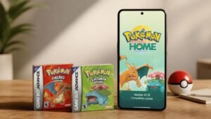 Illustration éditoriale de Pokémon HOME FireRed & LeafGreen Compatibility Update Now Live (Version 4.1.0)