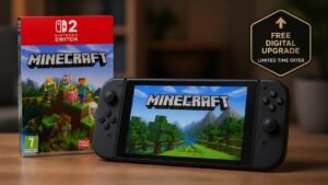 Illustration éditoriale de Minecraft Switch 2 Pre-Orders Now Live, Free Digital Upgrade Path Confirmed As "Limited Time Offer"