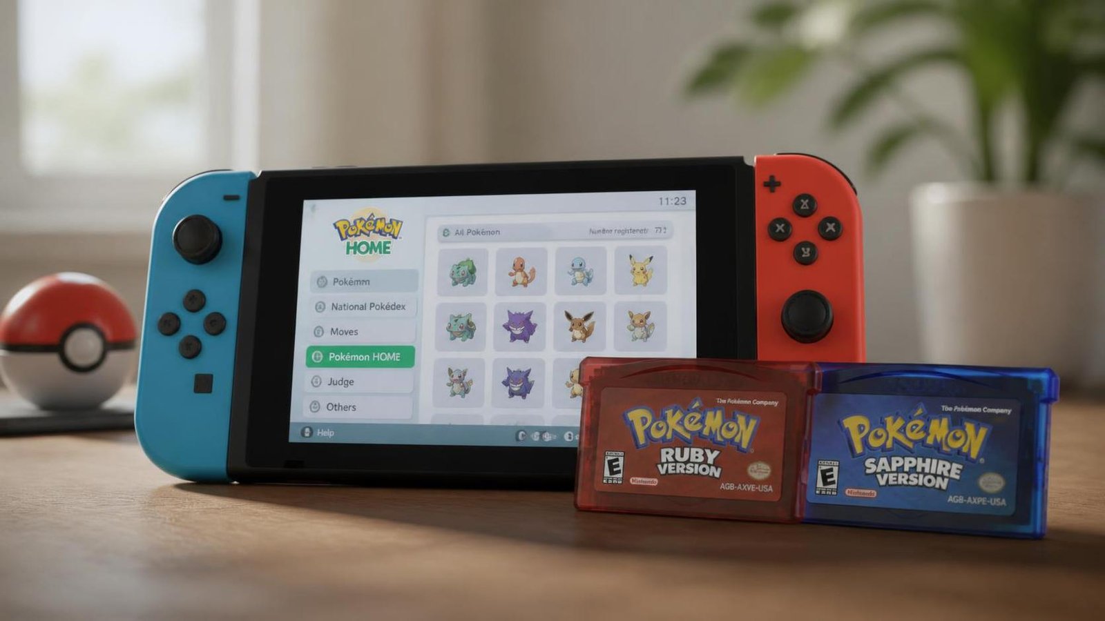 Illustration éditoriale de Pokémon Ruby & Sapphire Switch Port Rumours Resurface Following ﻿Pokémon HOME's Latest Update