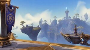 Illustration éditoriale de World of Warcraft: Forever ajuste les Skyborne au style rétro