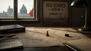 Illustration éditoriale de Red Echoes: Berlin, un sim politique sur l’Allemagne de 1919 avec démo disponible
