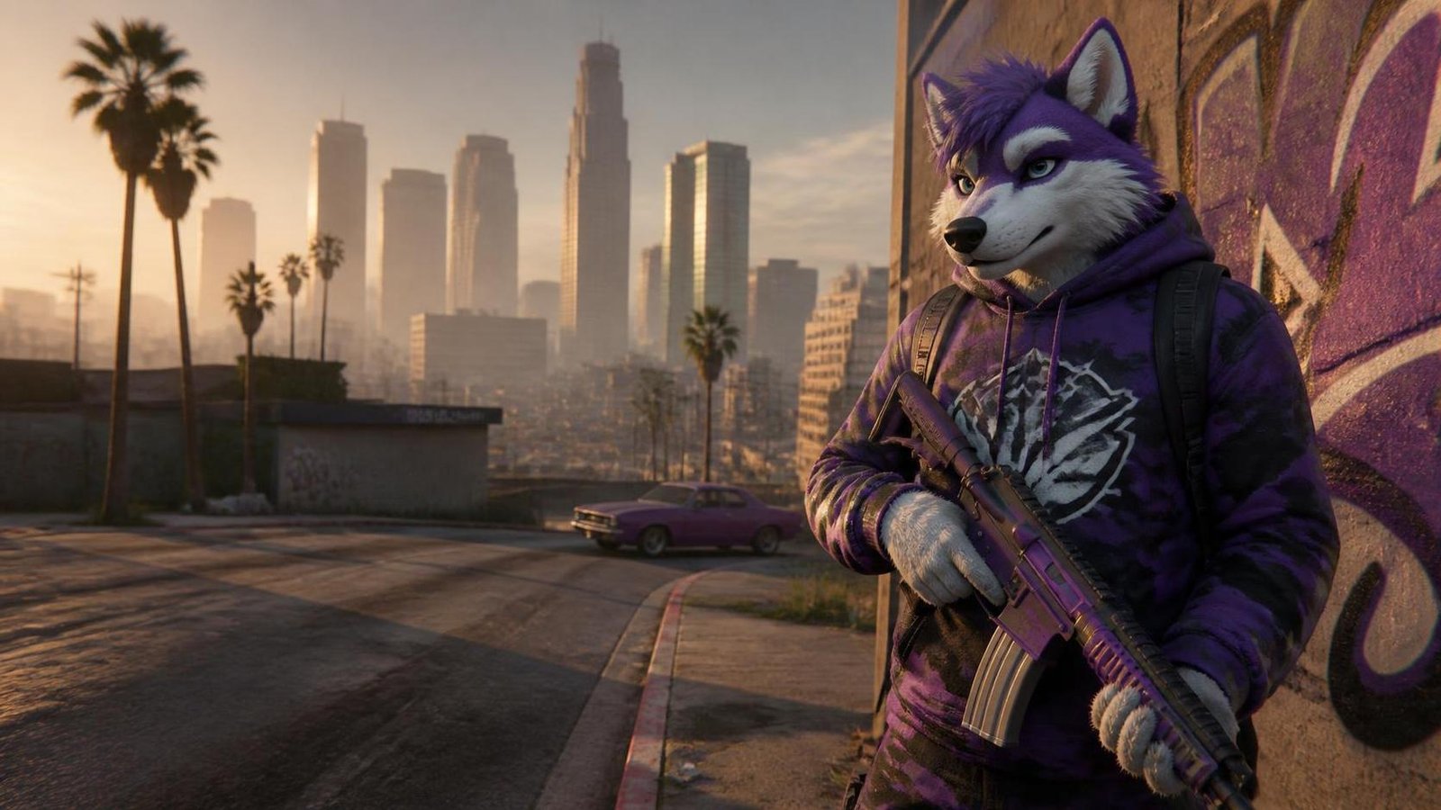 Illustration éditoriale de GTA 5 : des gangs furries armés envahissent Los Santos via mods