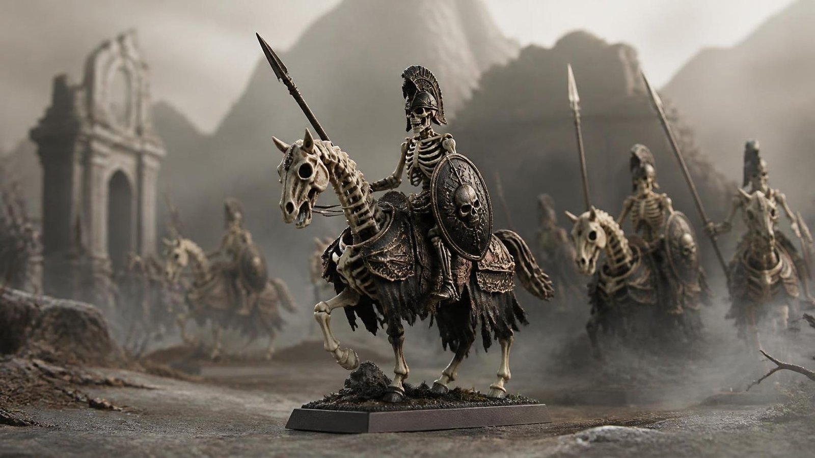 Illustration éditoriale de Warhammer The Old World : nouveaux Cavaliers Squelettes dévoilés