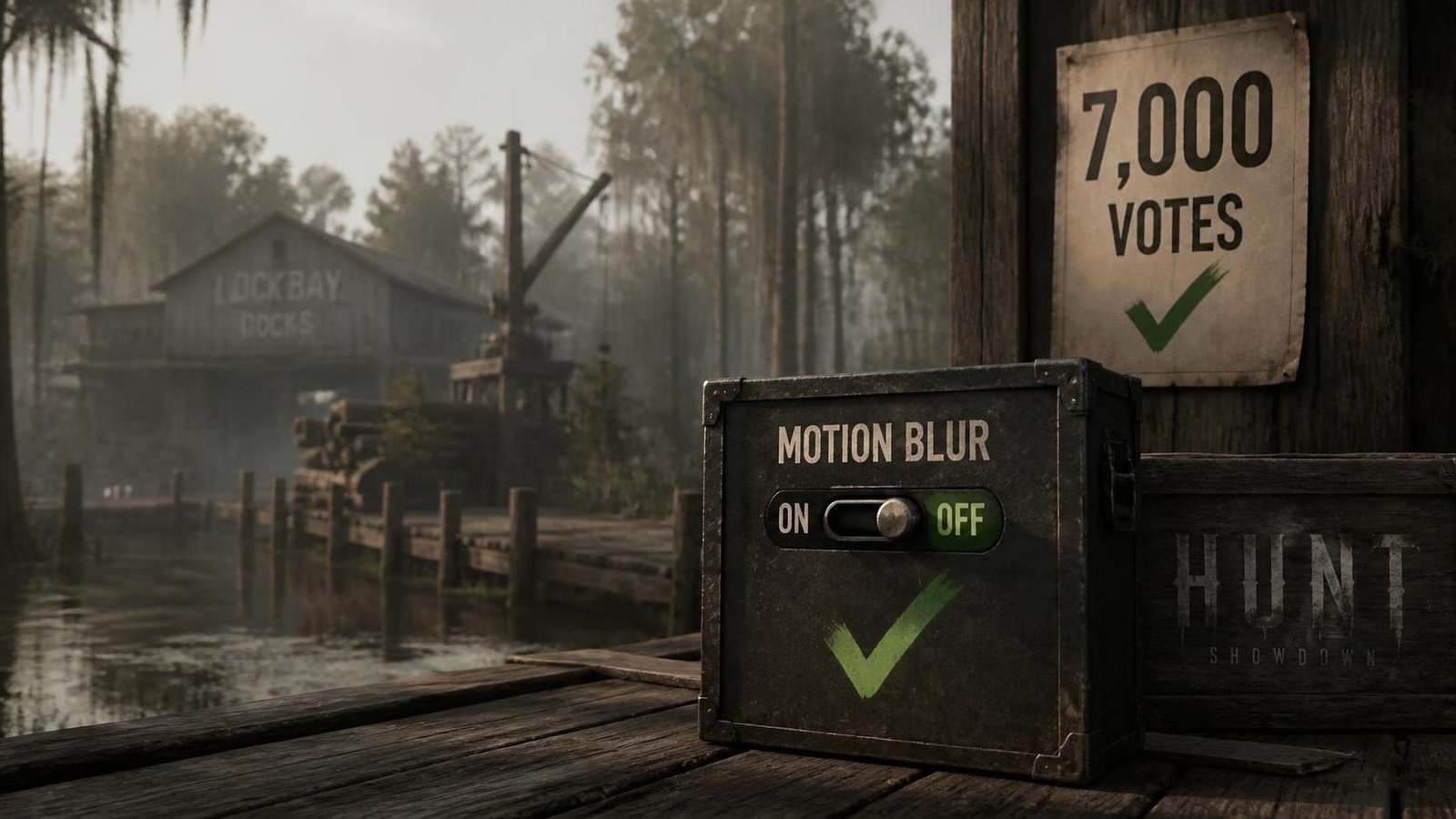Illustration éditoriale de Hunt: Showdown plébiscite l’arrêt du motion blur après 7 000 votes