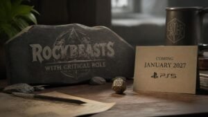Illustration éditoriale de Rockbeasts arrive en janvier 2027 sur PS5 avec Critical Role
