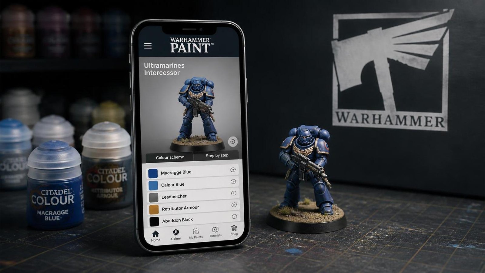 Illustration éditoriale de Warhammer Paint Warhammer App : nouvelles fonctions et langues élargies