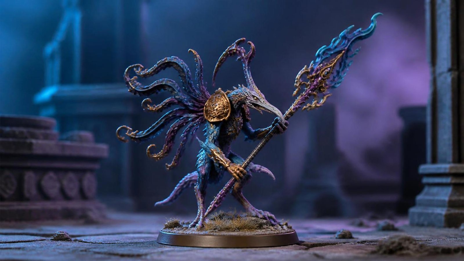 Illustration éditoriale de Warhammer Age of Sigmar et 40,000 : démons de Tzeentch en Made to Order