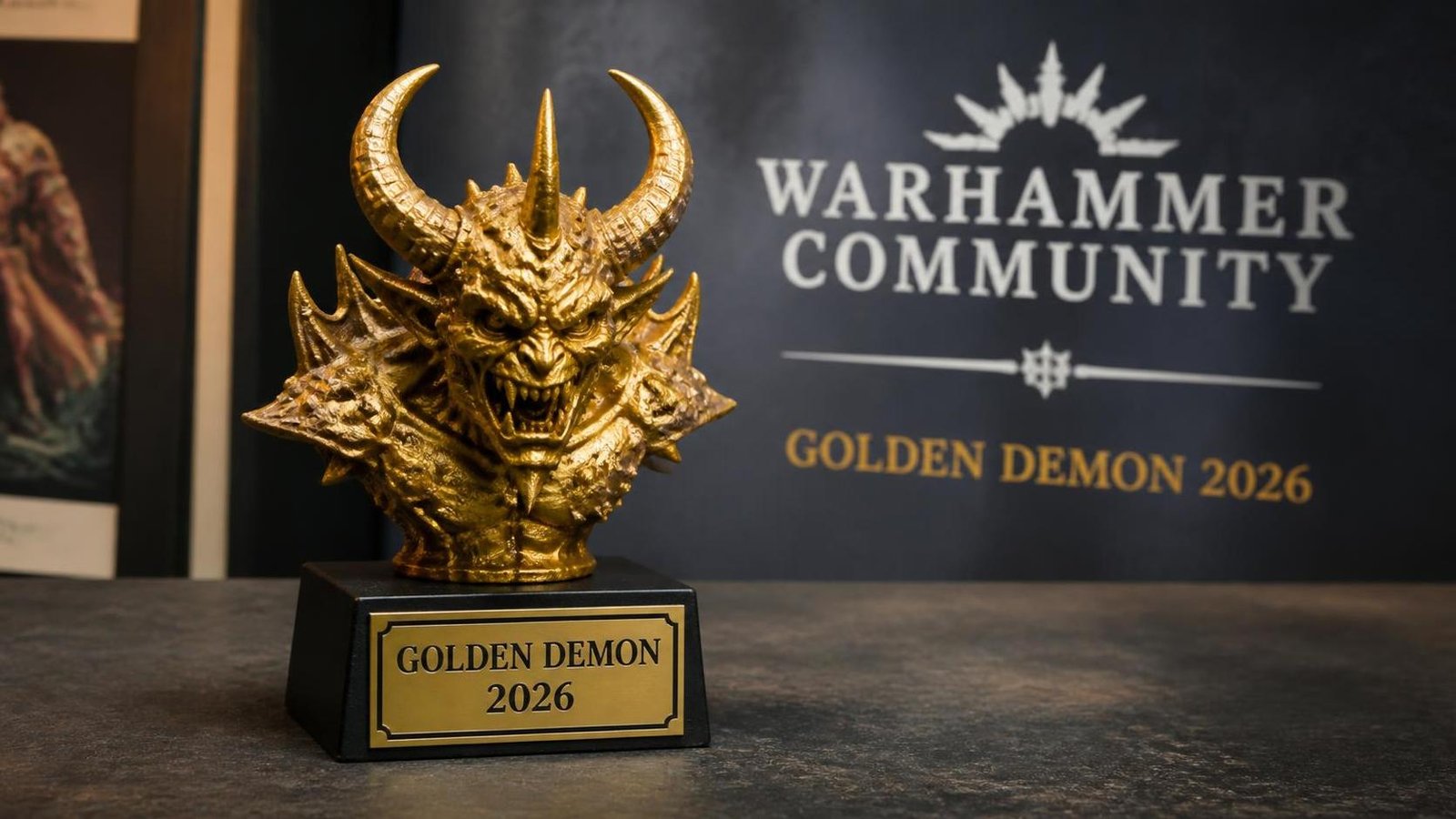 Illustration éditoriale de Warhammer Community: lauréats du Golden Demon 2026 à SPIEL Essen