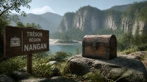 Illustration éditoriale de Forza Horizon 6 : localisation du trésor de la région Nangan
