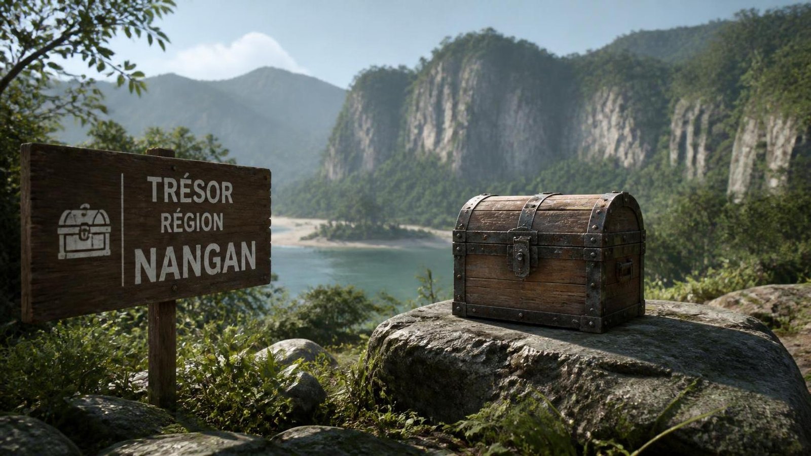 Illustration éditoriale de Forza Horizon 6 : localisation du trésor de la région Nangan