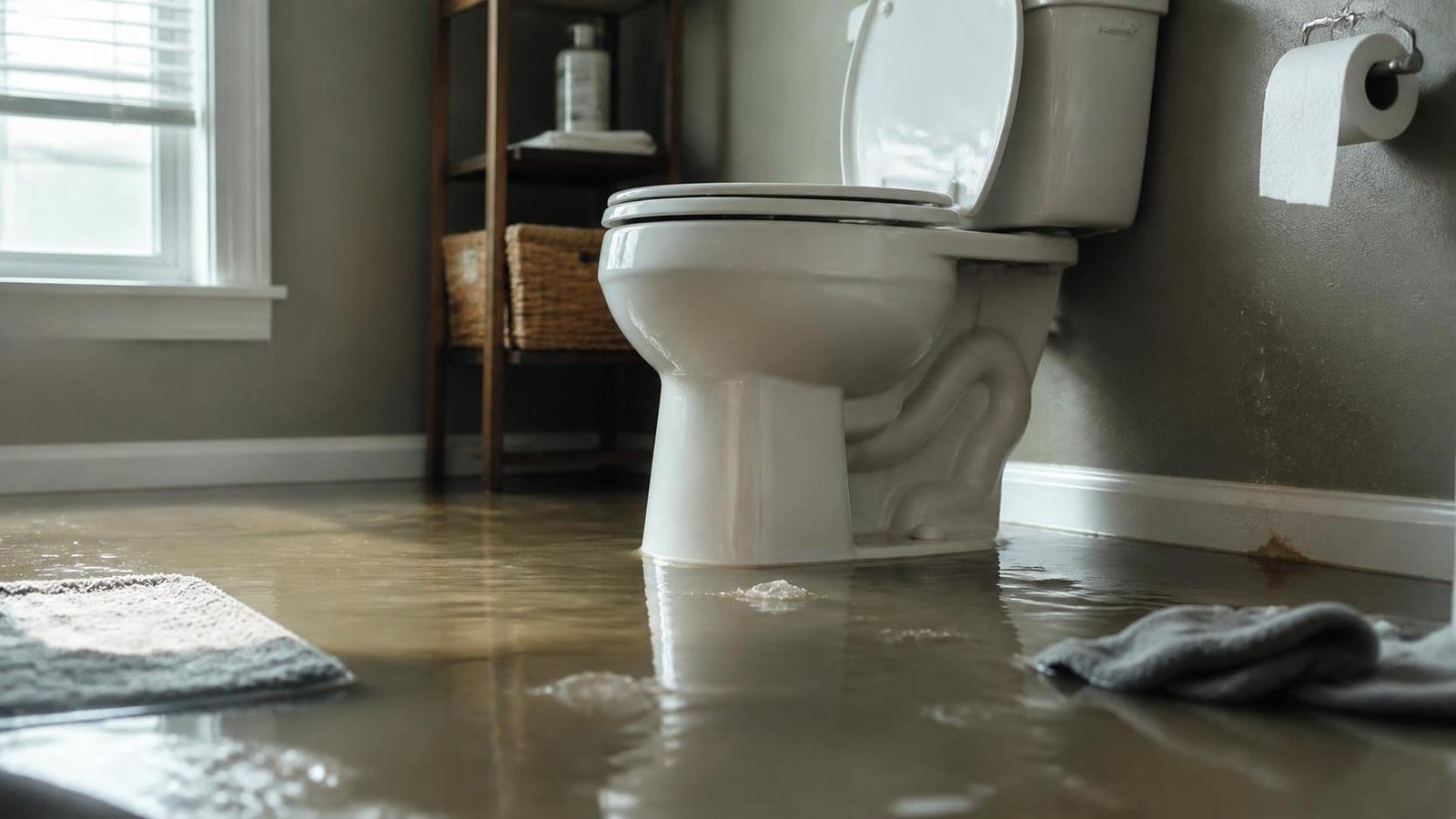 Illustration éditoriale de Unscrupulous Airbnb host tries to get $1,700 out of Redditor avec photo IA d’une toilette inondée détectée par watermark