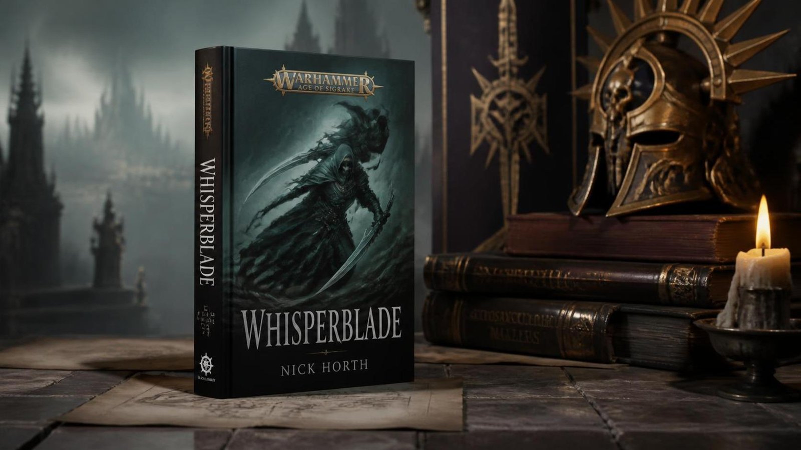 Illustration éditoriale de Warhammer Age of Sigmar : Whisperblade, nouveau roman Black Library